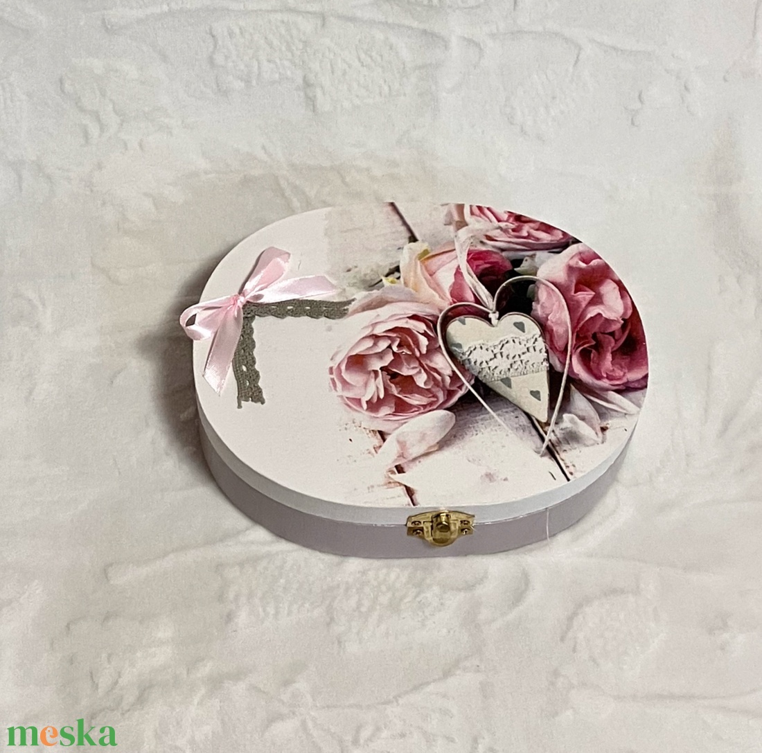 Rózsás nászajándék, pénzátadó doboz - esküvő - emlék & ajándék - nászajándék - esküvői pénzátadó doboz - Meska.hu