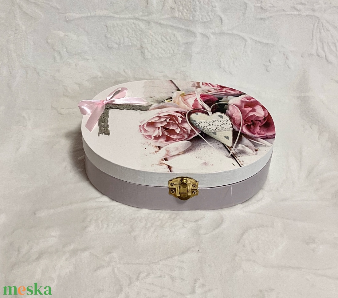 Rózsás nászajándék, pénzátadó doboz - esküvő - emlék & ajándék - nászajándék - esküvői pénzátadó doboz - Meska.hu