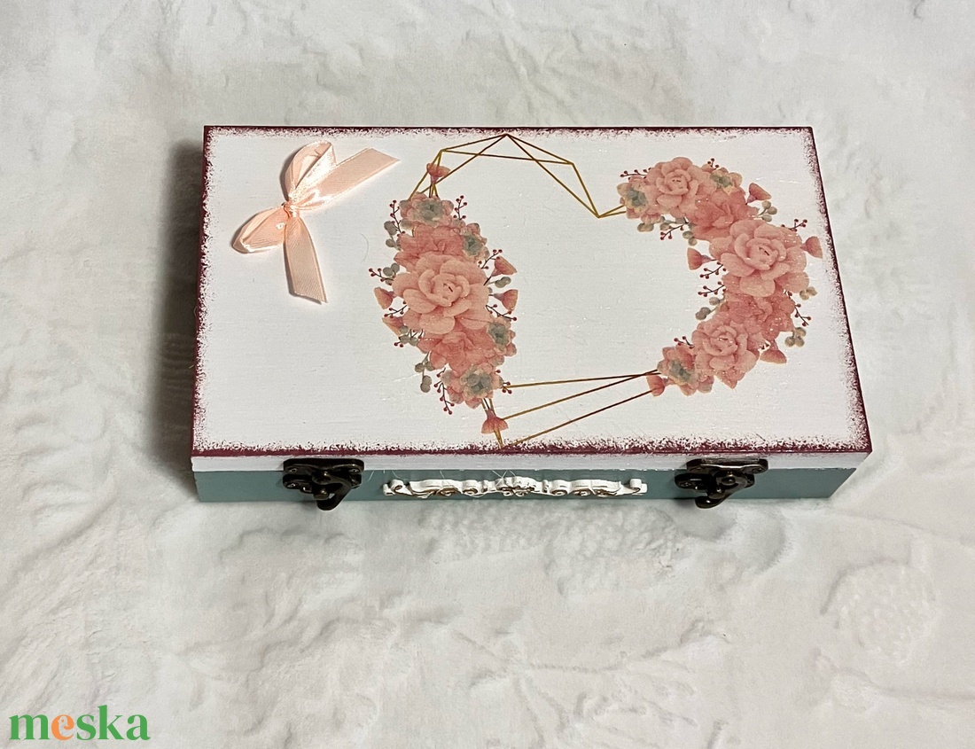 Szíves nászajándék, pénzátadó doboz  - esküvő - emlék & ajándék - nászajándék - esküvői pénzátadó doboz - Meska.hu