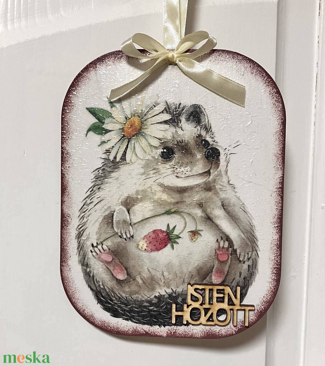 Tavaszi ajtódísz -  ajtókopogtató - ünnepi díszek, dekorációk - húsvéti díszek és dekorációk - húsvéti ajtódísz, kopogtató - Meska.hu