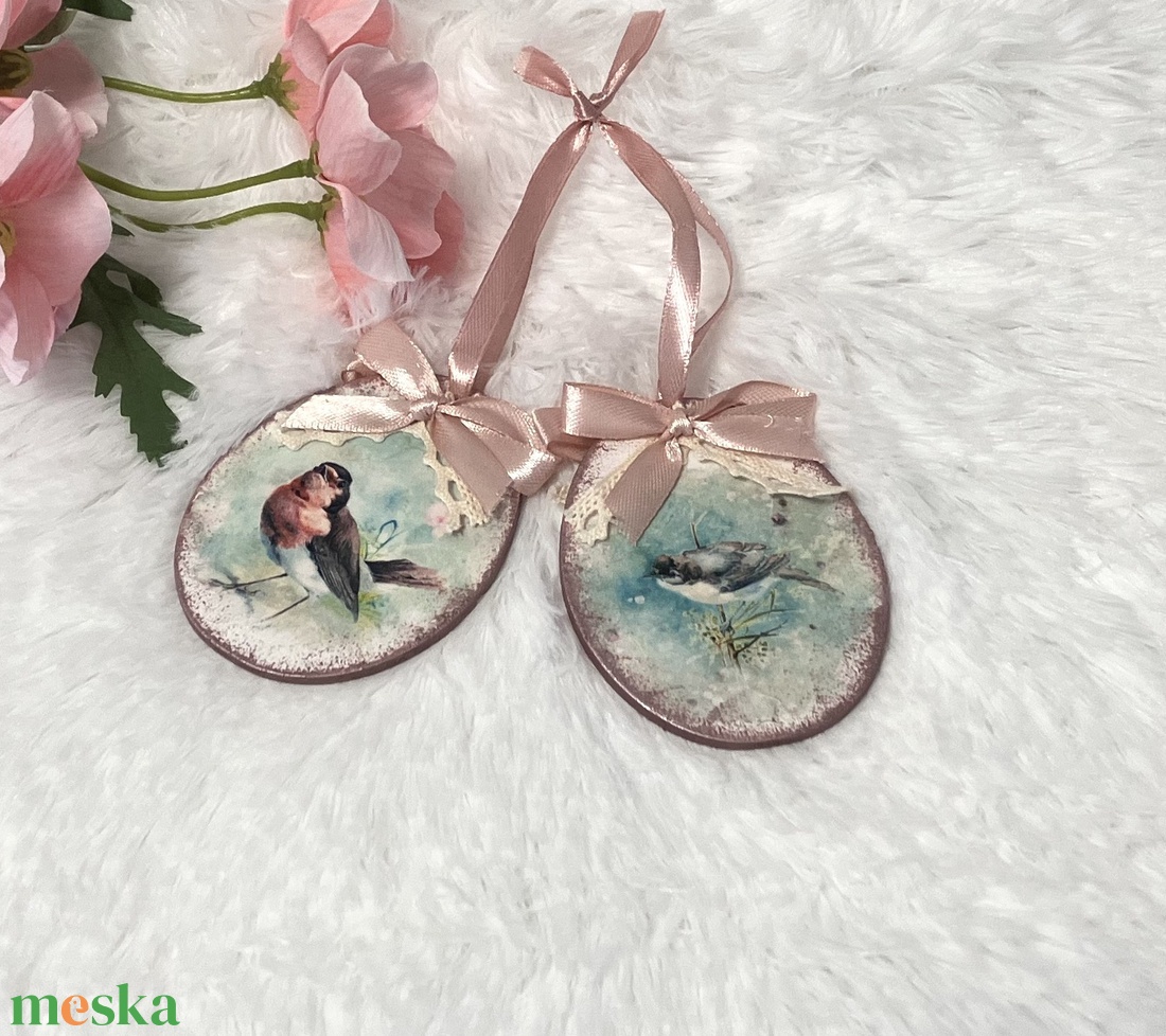 Húsvéti tojás madaras mintával tojásfára  - otthon & életmód - dekoráció - fali és függő dekoráció - függődísz - Meska.hu