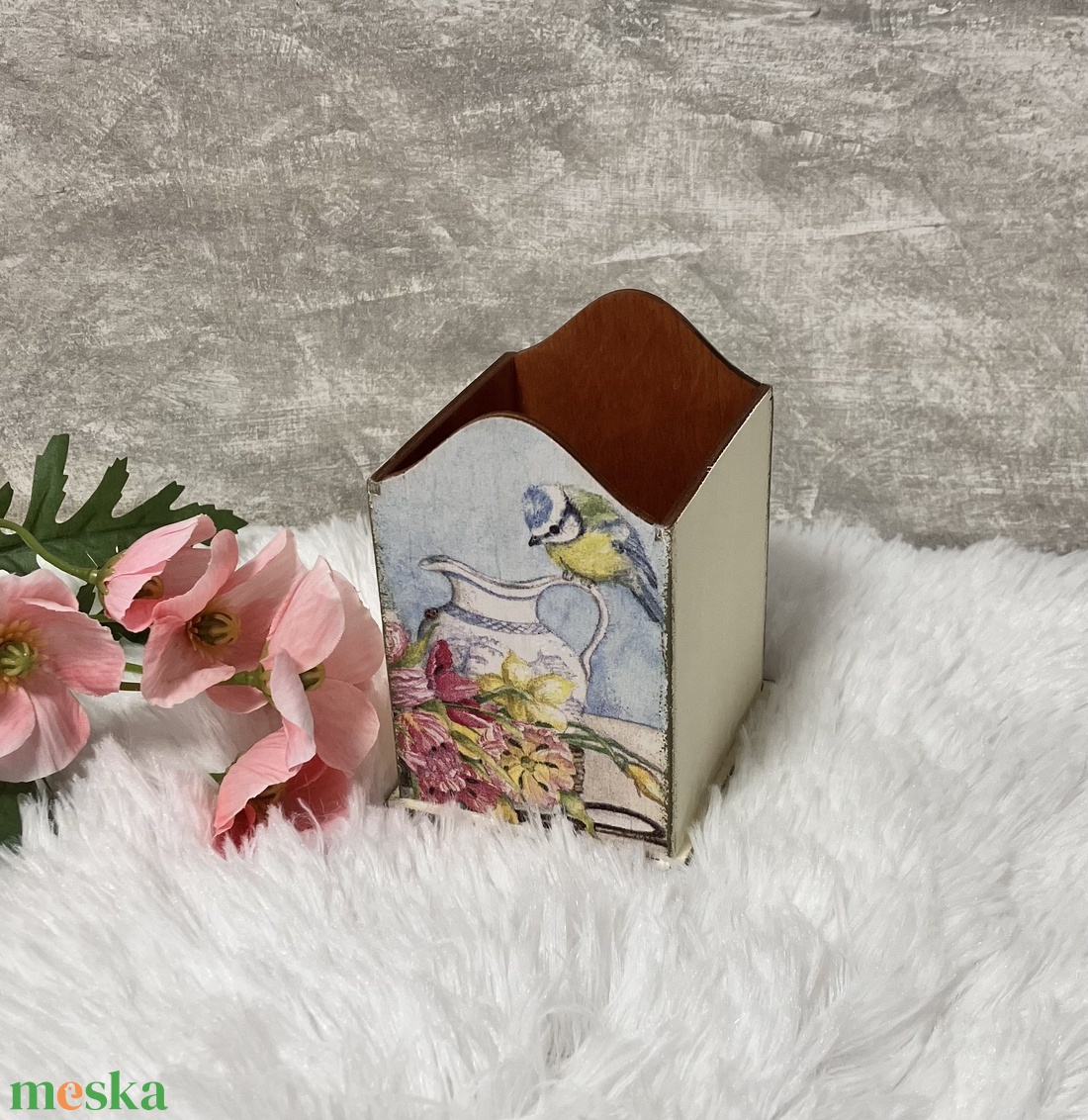 Madaras tolltartó- fa ceruzatartó - otthon & életmód - papír, írószer - tolltartó & ceruzatekercs - Meska.hu