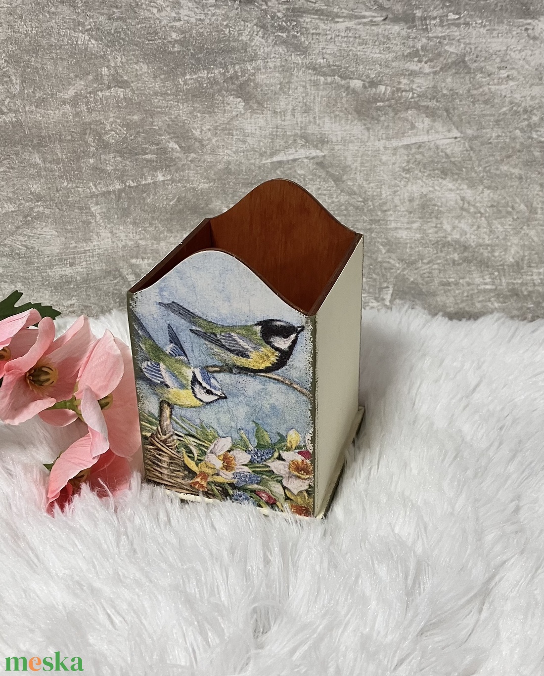 Madaras tolltartó- fa ceruzatartó - otthon & életmód - papír, írószer - tolltartó & ceruzatekercs - Meska.hu