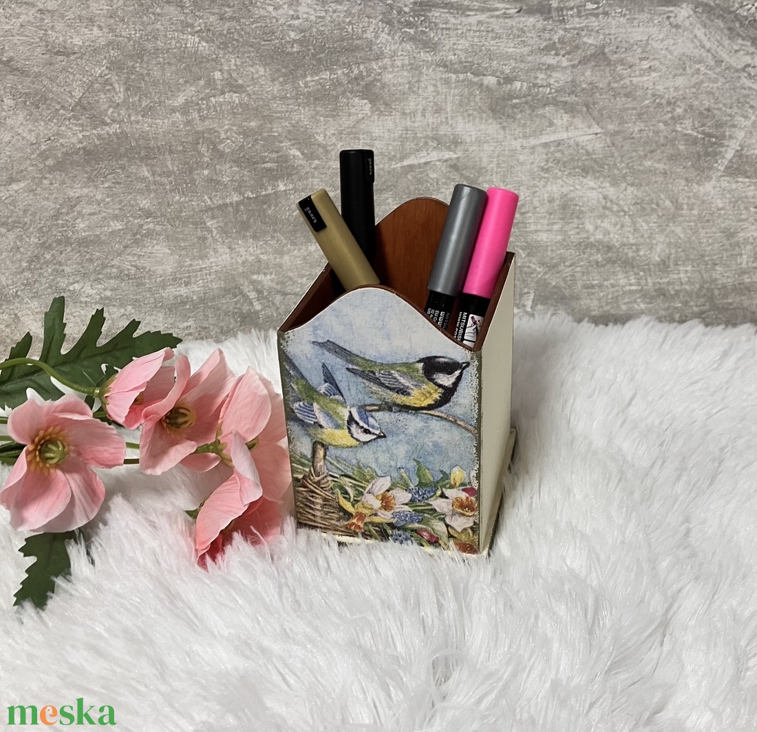 Madaras tolltartó- fa ceruzatartó - otthon & életmód - papír, írószer - tolltartó & ceruzatekercs - Meska.hu