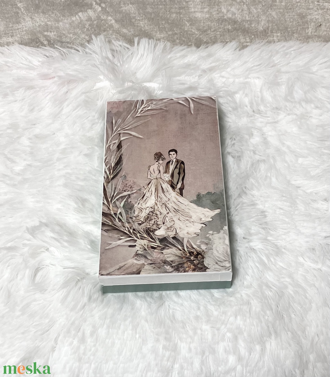 Pénzátadó doboz ifjú párral esküvőre - nászajándék - esküvő - emlék & ajándék - nászajándék - esküvői pénzátadó doboz - Meska.hu