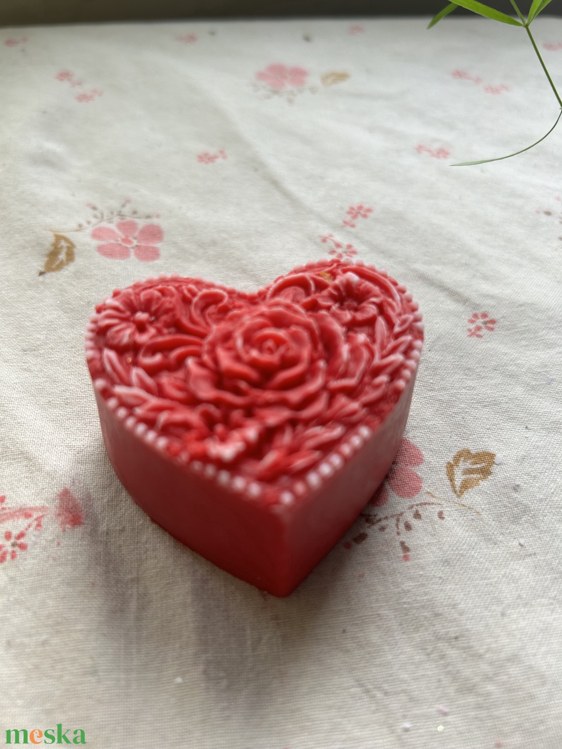 Rózsa mintás szív - otthon & életmód - gyertya, illat, aroma - gyertya - Meska.hu Rózsa mintás szív - otthon & életmód - gyertya, illat, aroma - gyertya - Meska.hu
