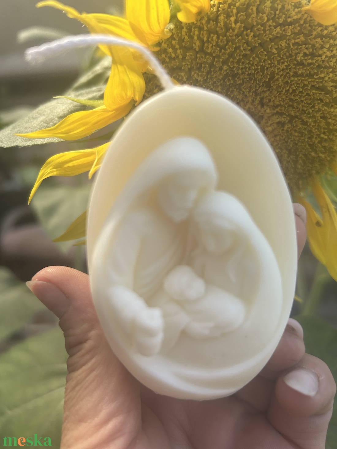 Szent család szója gyertya  - kellékek & szerszámok - dekorációs kellékek - dekorációs gyertya - Meska.hu