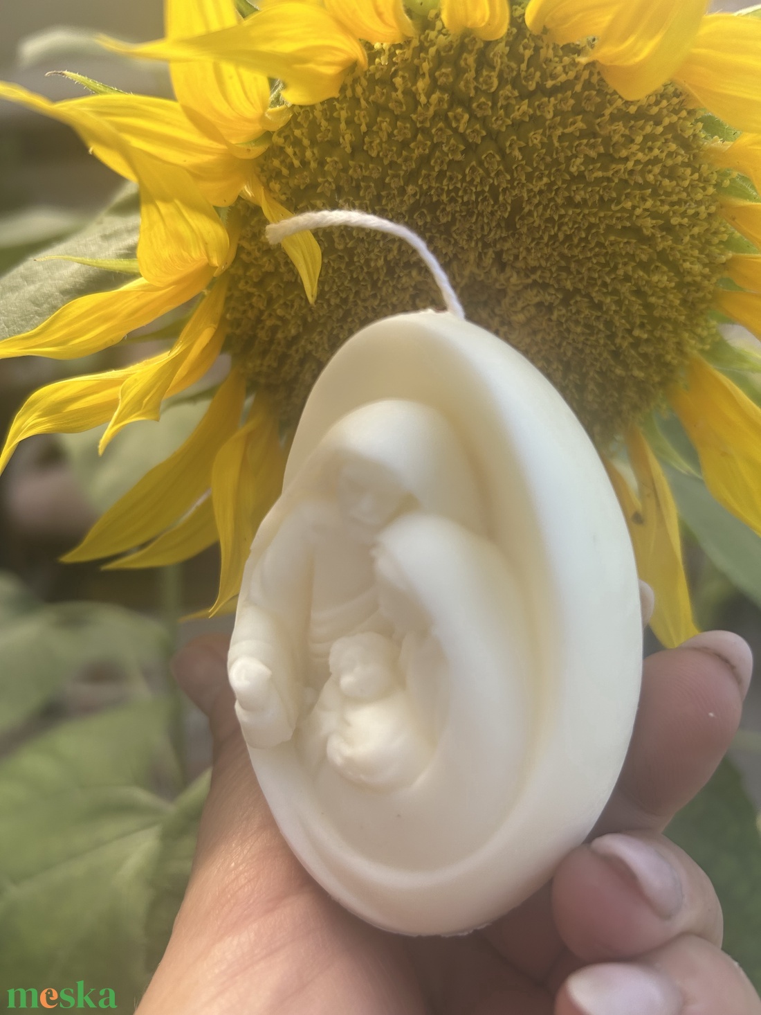 Szent család szója gyertya  - kellékek & szerszámok - dekorációs kellékek - dekorációs gyertya - Meska.hu