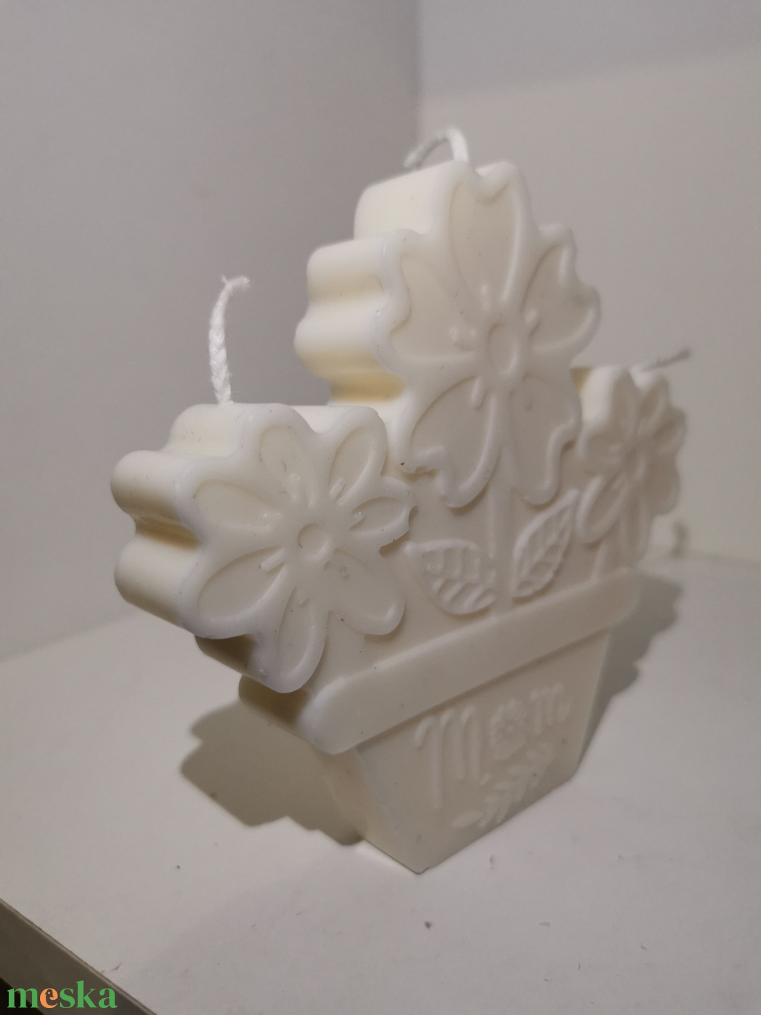 Cserepes virág Mom gyertya  - otthon & életmód - gyertya, illat, aroma - gyertya - Meska.hu