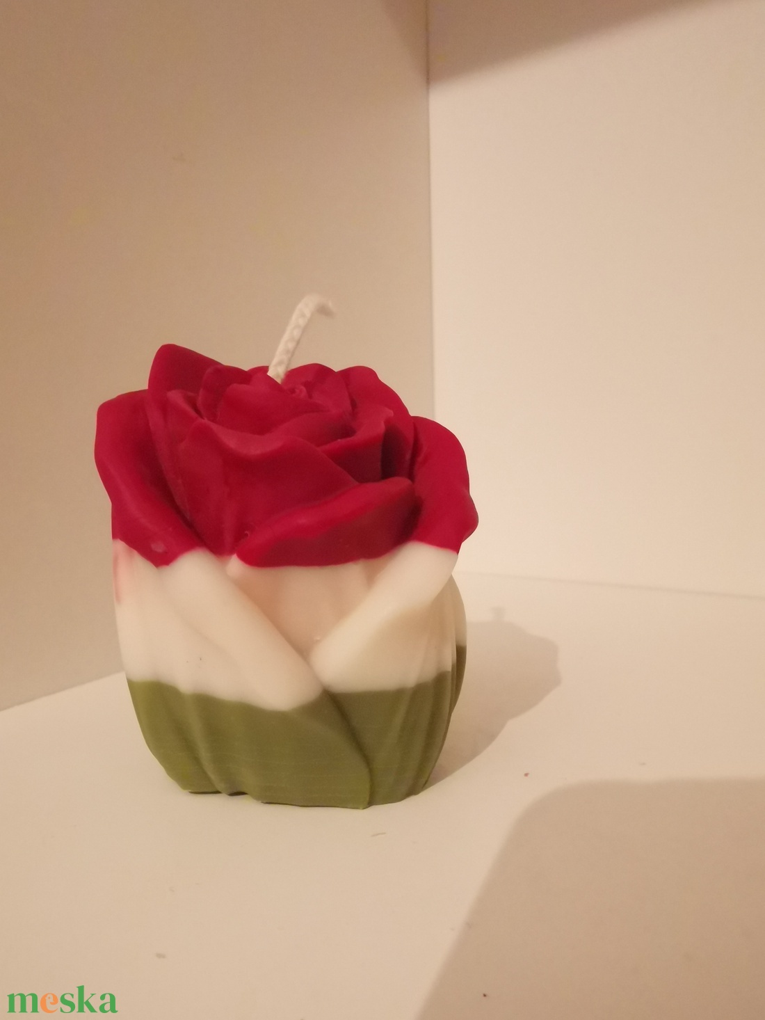 Rózsa szójaviasz gyertya  - otthon & életmód - gyertya, illat, aroma - gyertya - Meska.hu