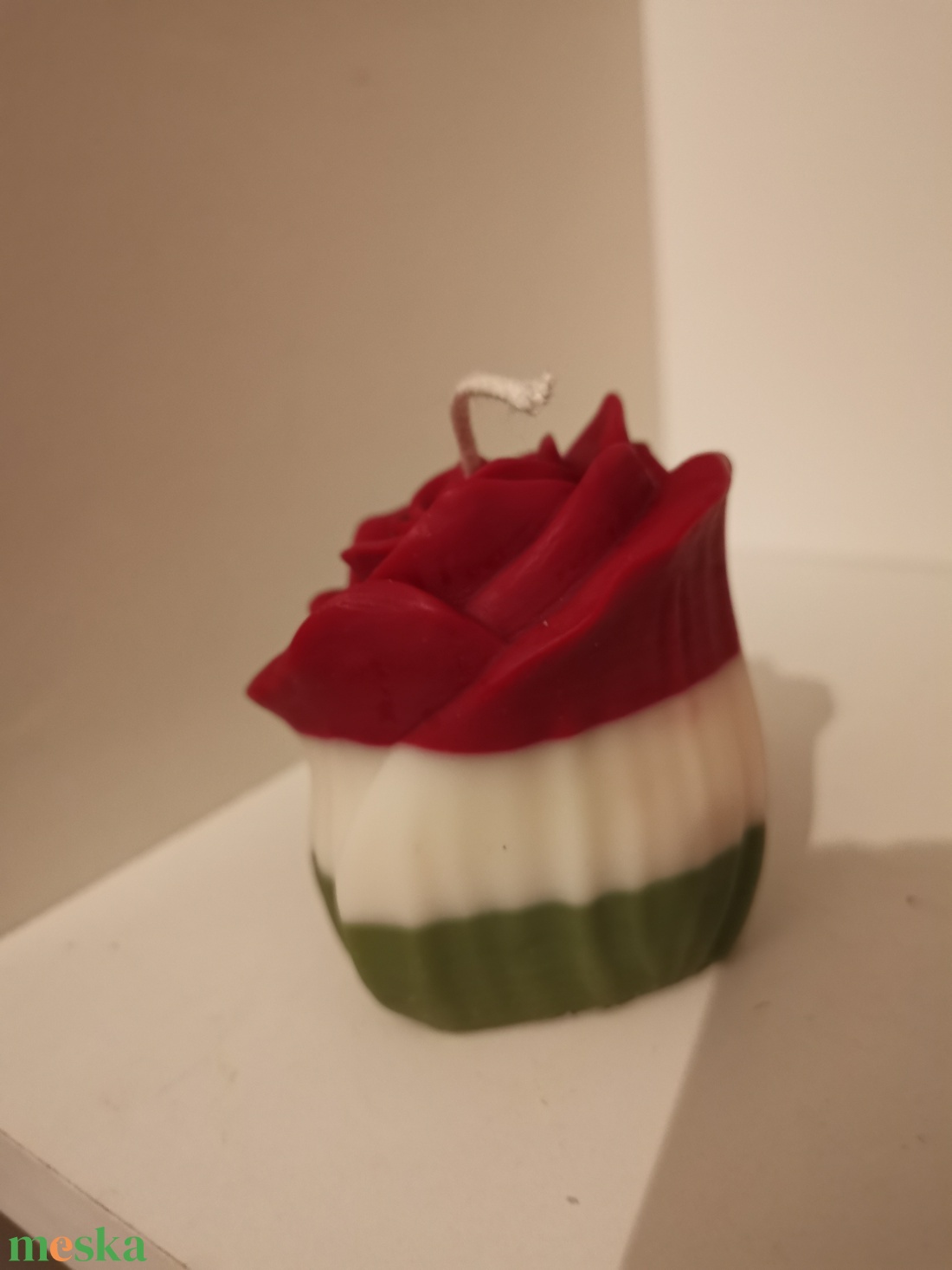 Rózsa szójaviasz gyertya  - otthon & életmód - gyertya, illat, aroma - gyertya - Meska.hu