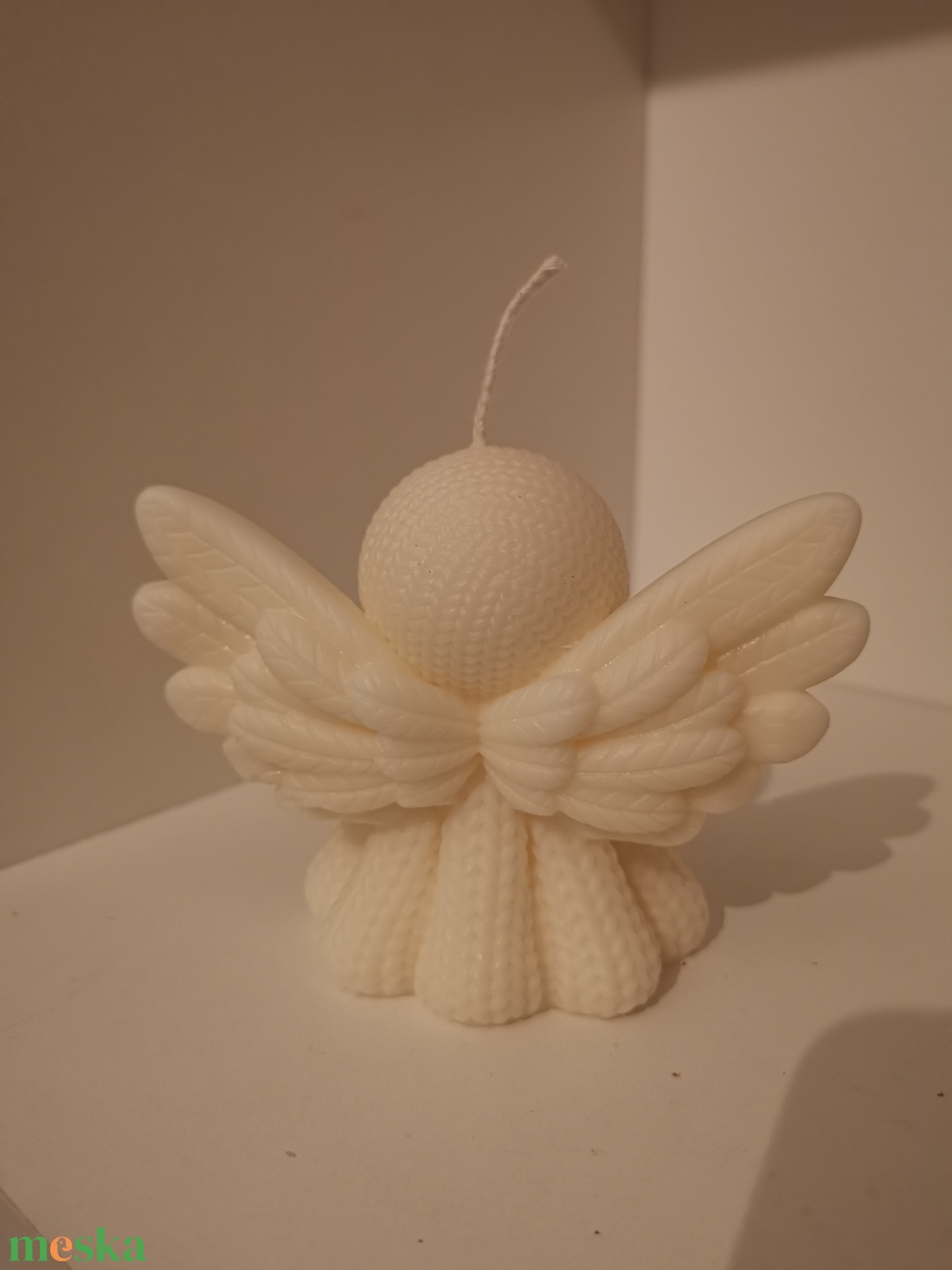 Imádkozó angyal szójaviasz gyertya - kellékek & szerszámok - dekorációs kellékek - dekorációs gyertya - Meska.hu