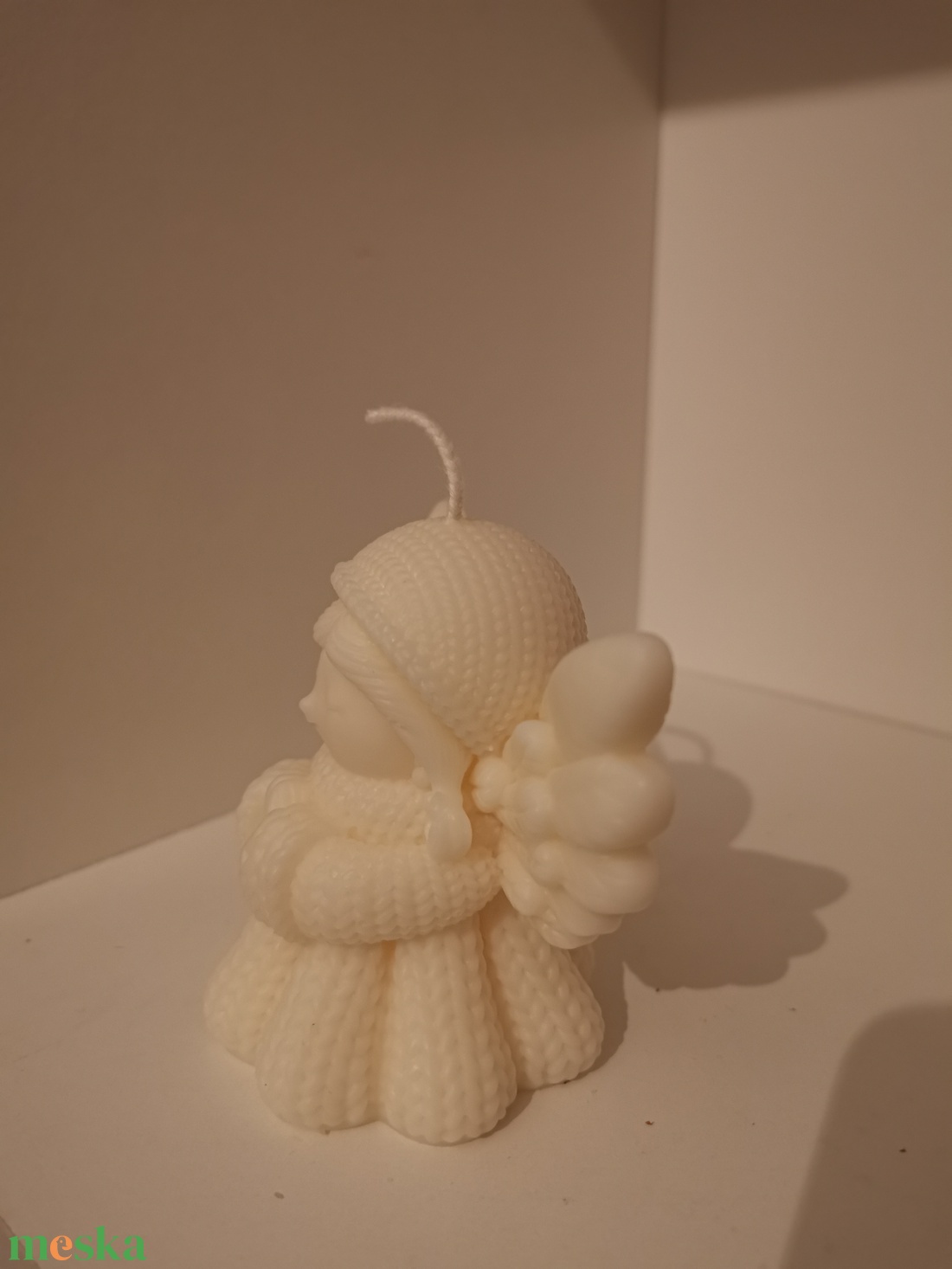 Imádkozó angyal szójaviasz gyertya - kellékek & szerszámok - dekorációs kellékek - dekorációs gyertya - Meska.hu