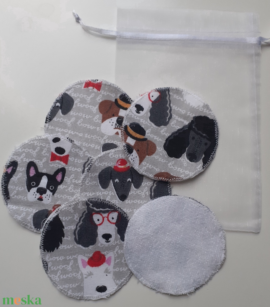 Kutyás mintájú, mosható arctisztitó korong, sminklemosó párna, hulladékmentes, zerowaste 6db - szépségápolás - arcápolás - arctisztító korong - Meska.hu Kutyás mintájú, mosható arctisztitó korong, sminklemosó párna, hulladékmentes, zerowaste 6db - szépségápolás - arcápolás - arctisztító korong - Meska.hu