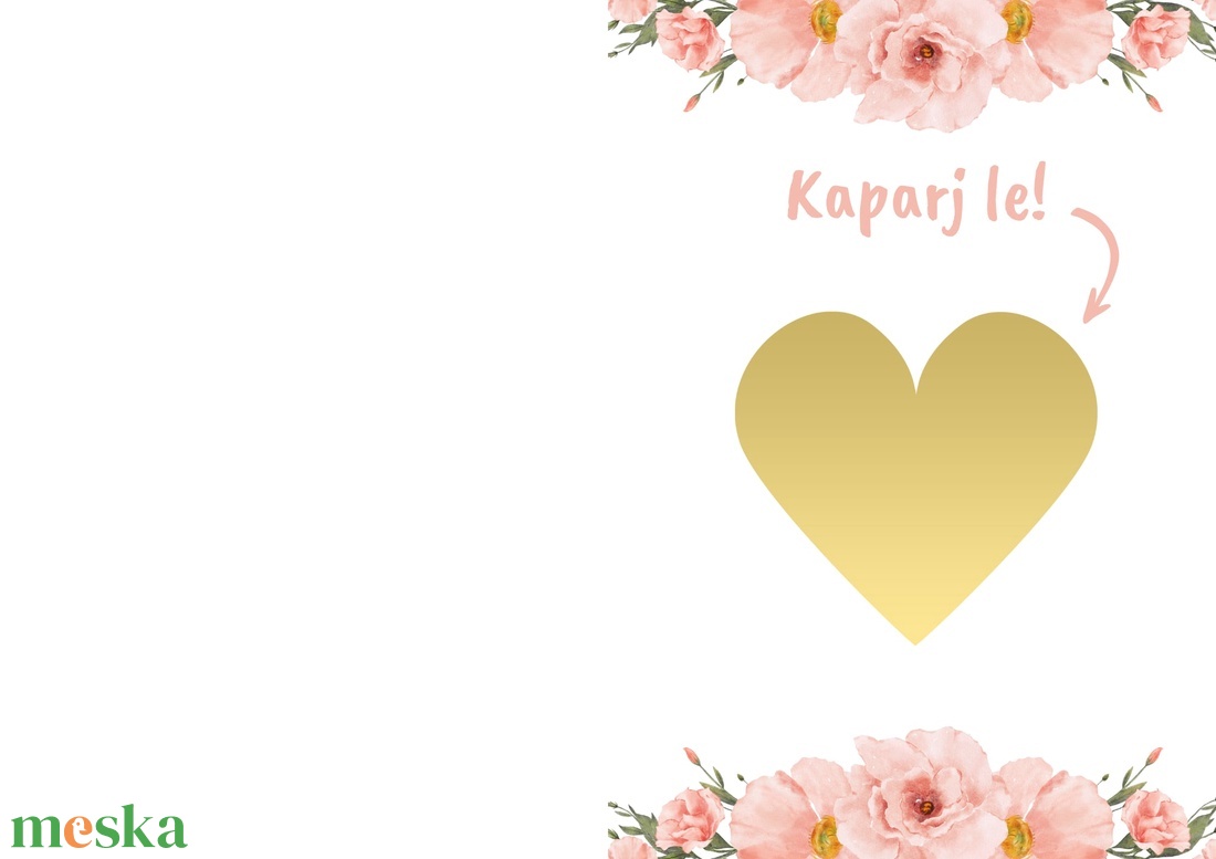 Anyák napi kaparós üdvözlőlap, üdvözlőkártya, nagymamáknak, édesanyáknak - otthon & életmód - papír, írószer - ajándékozás kellékei - képeslap, üdvözlőlap - Meska.hu