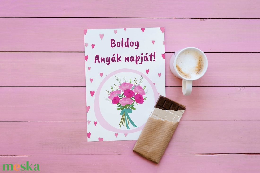 Anyák napi kaparós üdvözlőlap, üdvözlőkártya, nagymamáknak, édesanyáknak - otthon & életmód - papír, írószer - ajándékozás kellékei - képeslap, üdvözlőlap - Meska.hu