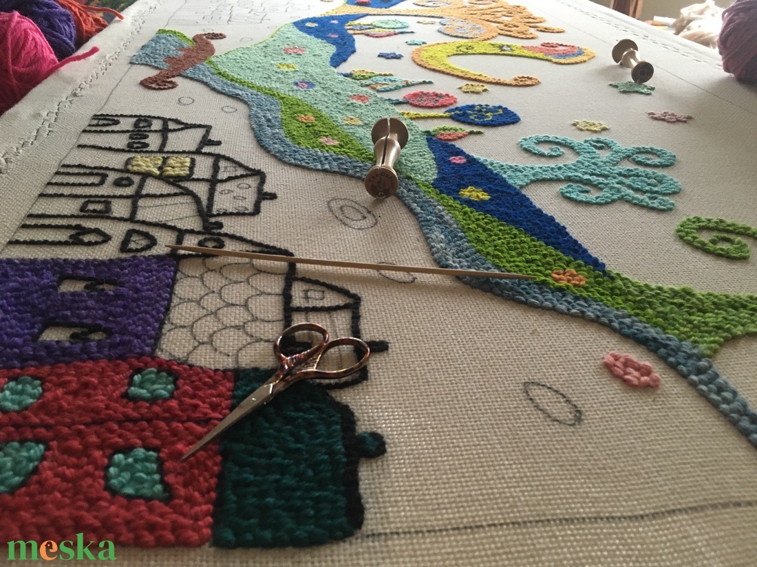Punch needle/hímzőtű képzés - online óra - diy (csináld magad) - workshop & tanfolyam - Meska.hu