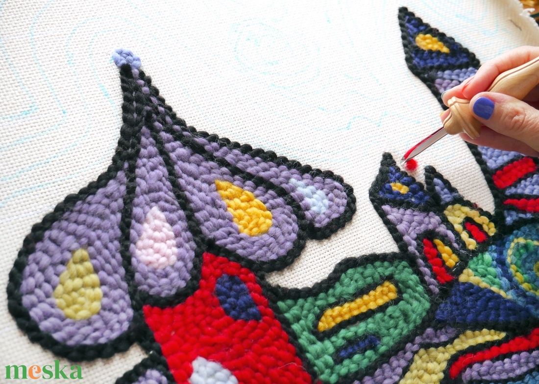 Punch needle/hímzőtű képzés - online óra - diy (csináld magad) - workshop & tanfolyam - Meska.hu
