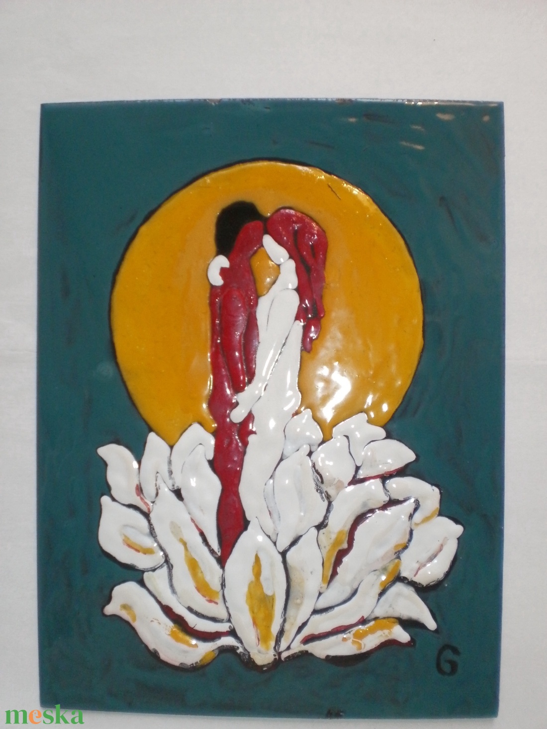 Tűzzománckép. Cím: Átölelve, méret: 20 cm. X 15 cm. - művészet - festmény - tűzzománc - Meska.hu Tűzzománckép. Cím: Átölelve, méret: 20 cm. X 15 cm. - művészet - festmény - tűzzománc - Meska.hu