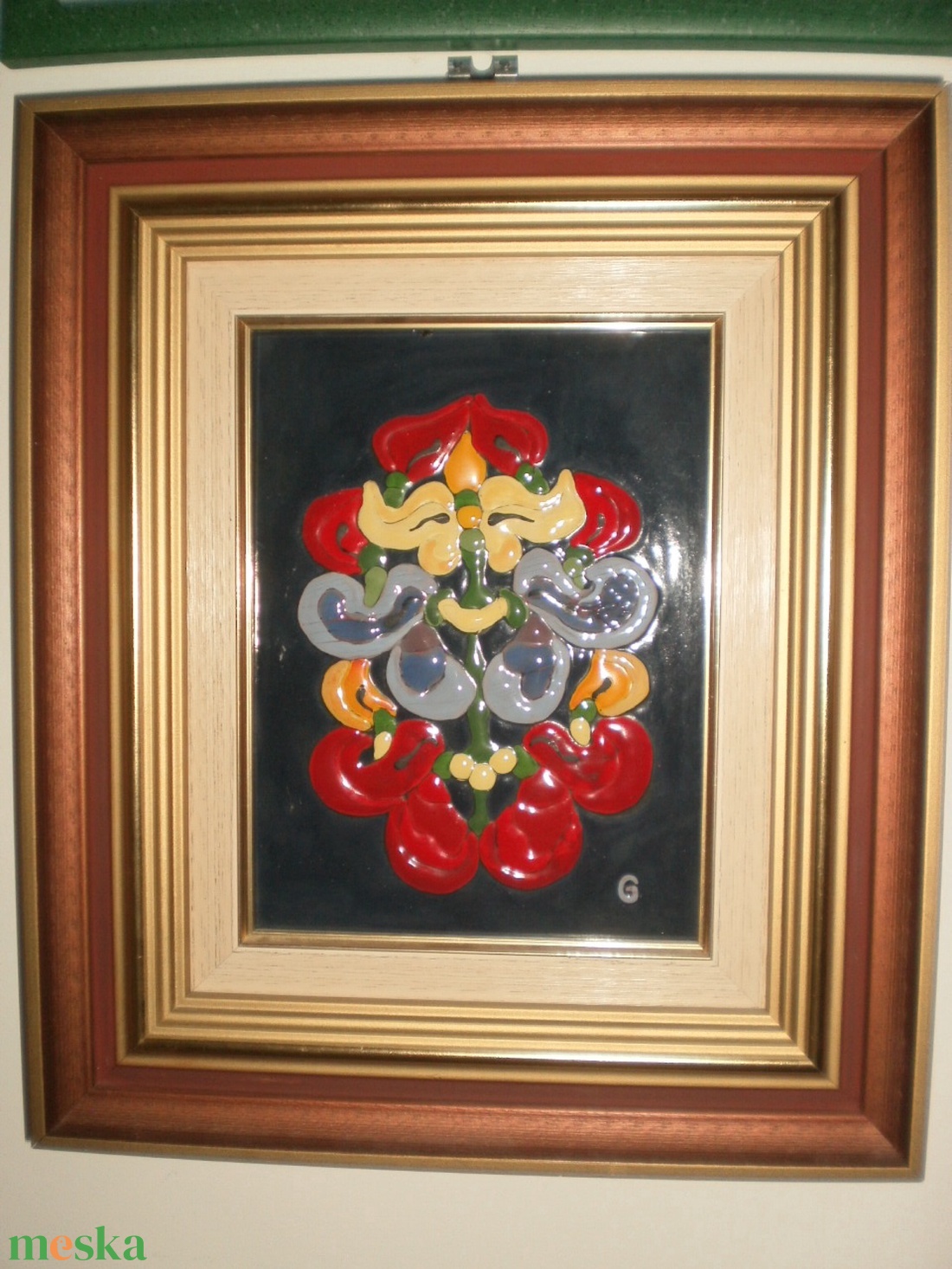 Tűzzománckép. Cím: Magyar motívum, méret: 20 cm. X 15 cm. + keret - művészet - festmény - tűzzománc - Meska.hu Tűzzománckép. Cím: Magyar motívum, méret: 20 cm. X 15 cm. + keret - művészet - festmény - tűzzománc - Meska.hu