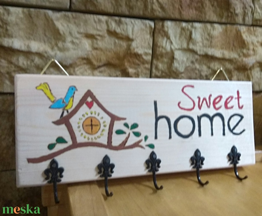 Sweet home kézműves fali kulcstartó - otthon & életmód - dekoráció - fali és függő dekoráció - fali kulcstartó - Meska.hu Sweet home kézműves fali kulcstartó - otthon & életmód - dekoráció - fali és függő dekoráció - fali kulcstartó - Meska.hu