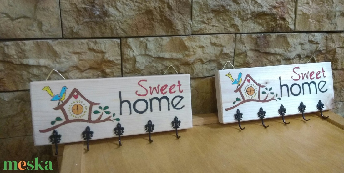 Sweet home kézműves fali kulcstartó - otthon & életmód - dekoráció - fali és függő dekoráció - fali kulcstartó - Meska.hu Sweet home kézműves fali kulcstartó - otthon & életmód - dekoráció - fali és függő dekoráció - fali kulcstartó - Meska.hu