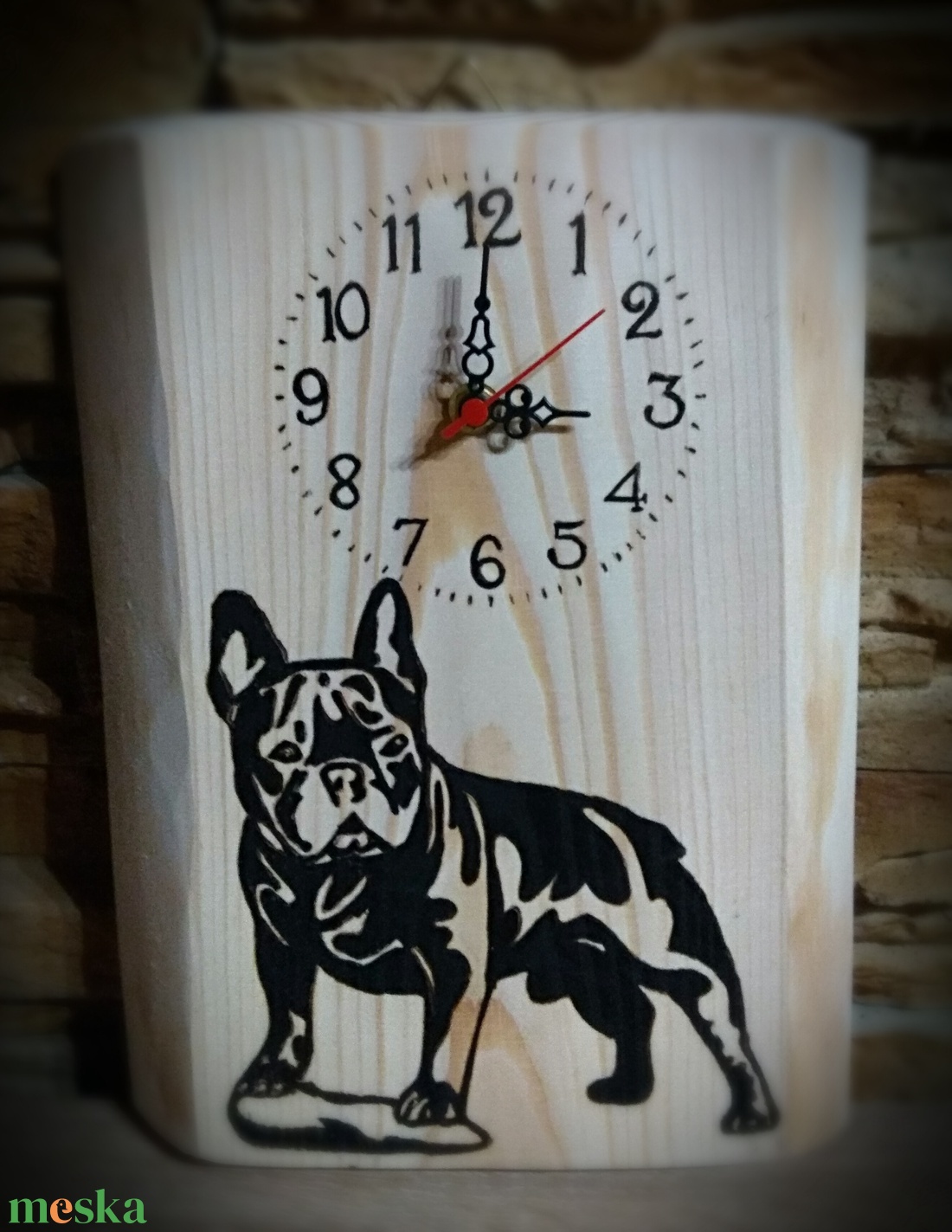 Francia Bulldog falióra vörösfenyőn - otthon & életmód - dekoráció - fali és függő dekoráció - falióra & óra - Meska.hu Francia Bulldog falióra vörösfenyőn - otthon & életmód - dekoráció - fali és függő dekoráció - falióra & óra - Meska.hu