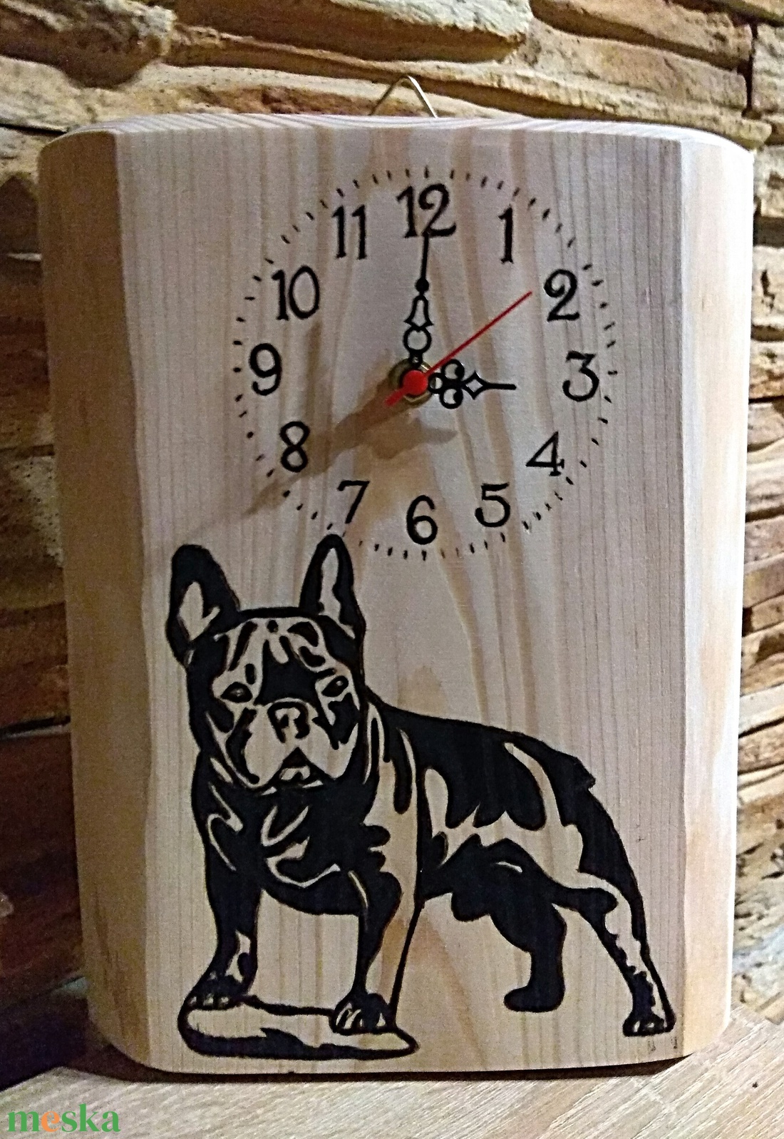 Francia Bulldog falióra vörösfenyőn - otthon & életmód - dekoráció - fali és függő dekoráció - falióra & óra - Meska.hu Francia Bulldog falióra vörösfenyőn - otthon & életmód - dekoráció - fali és függő dekoráció - falióra & óra - Meska.hu