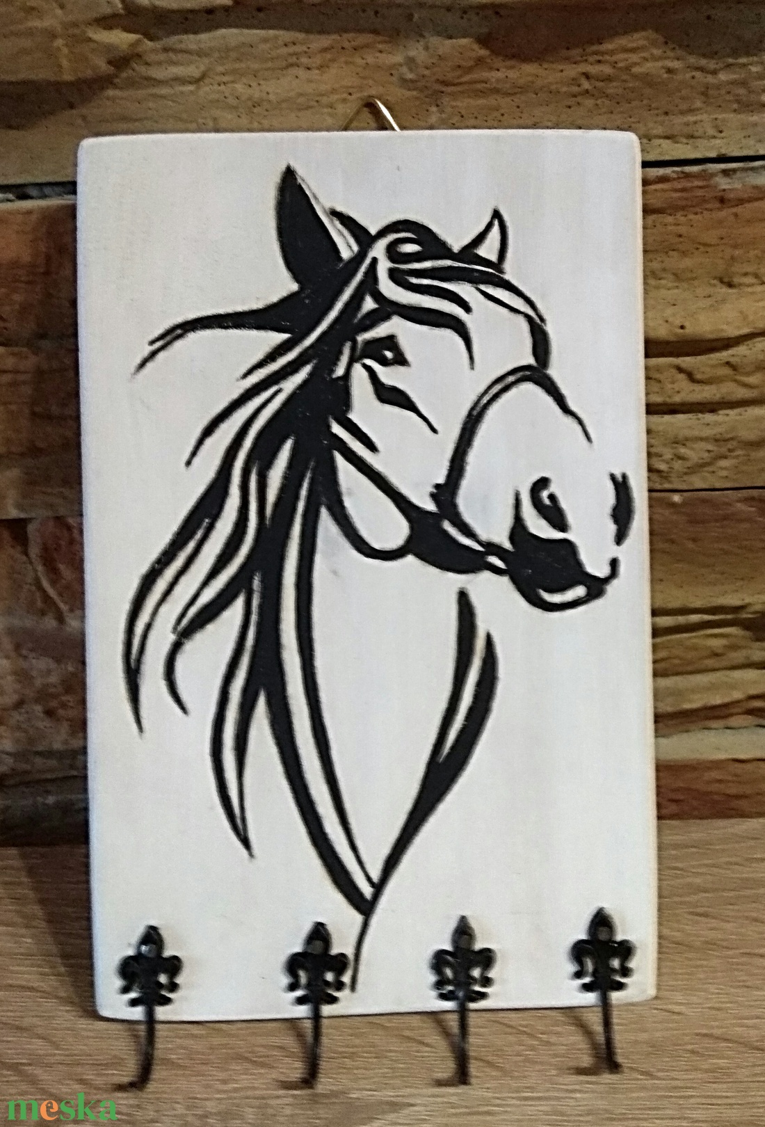 Lovas fali kulcstartó - otthon & életmód - dekoráció - fali és függő dekoráció - fali kulcstartó - Meska.hu