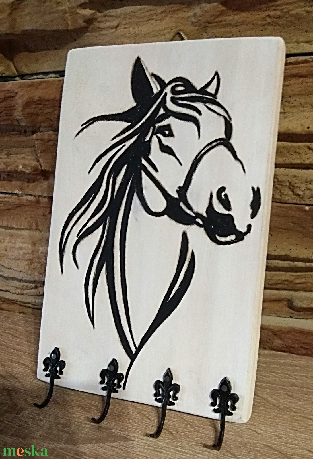 Lovas fali kulcstartó - otthon & életmód - dekoráció - fali és függő dekoráció - fali kulcstartó - Meska.hu