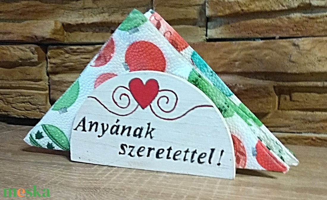 Szalvéta tartó anyák napja alkalmából  - otthon & életmód - konyhafelszerelés, tálalás - tálalás - szalvétatartó, szalvétagyűrű - Meska.hu