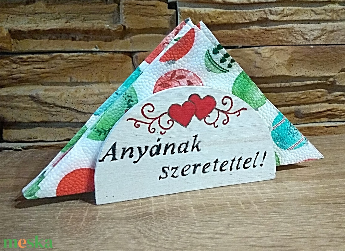 Szalvéta tartó anyák napja alkalmából  - otthon & életmód - konyhafelszerelés, tálalás - tálalás - szalvétatartó, szalvétagyűrű - Meska.hu