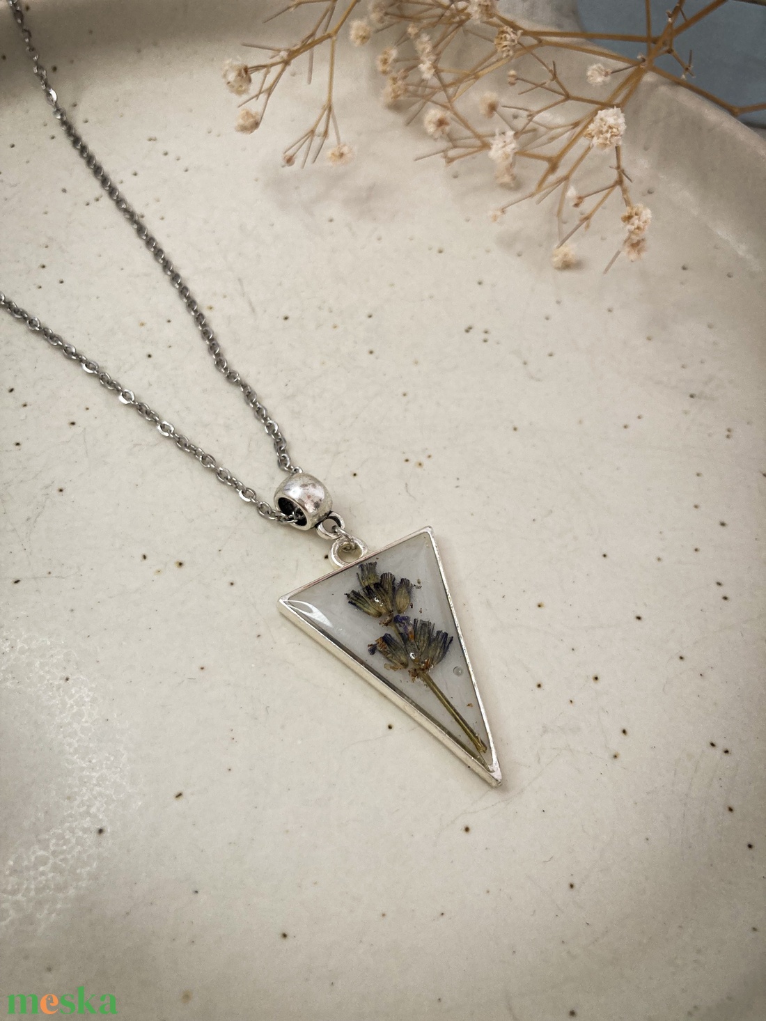 Levendulás nyaklánc - ékszer - nyaklánc - medálos nyaklánc - Meska.hu