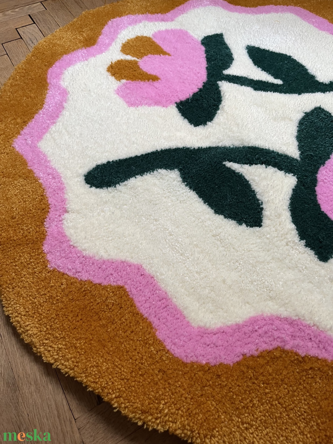 Virágos szőnyeg  - otthon & életmód - lakástextil - szőnyeg - más típusú szőnyeg - Meska.hu