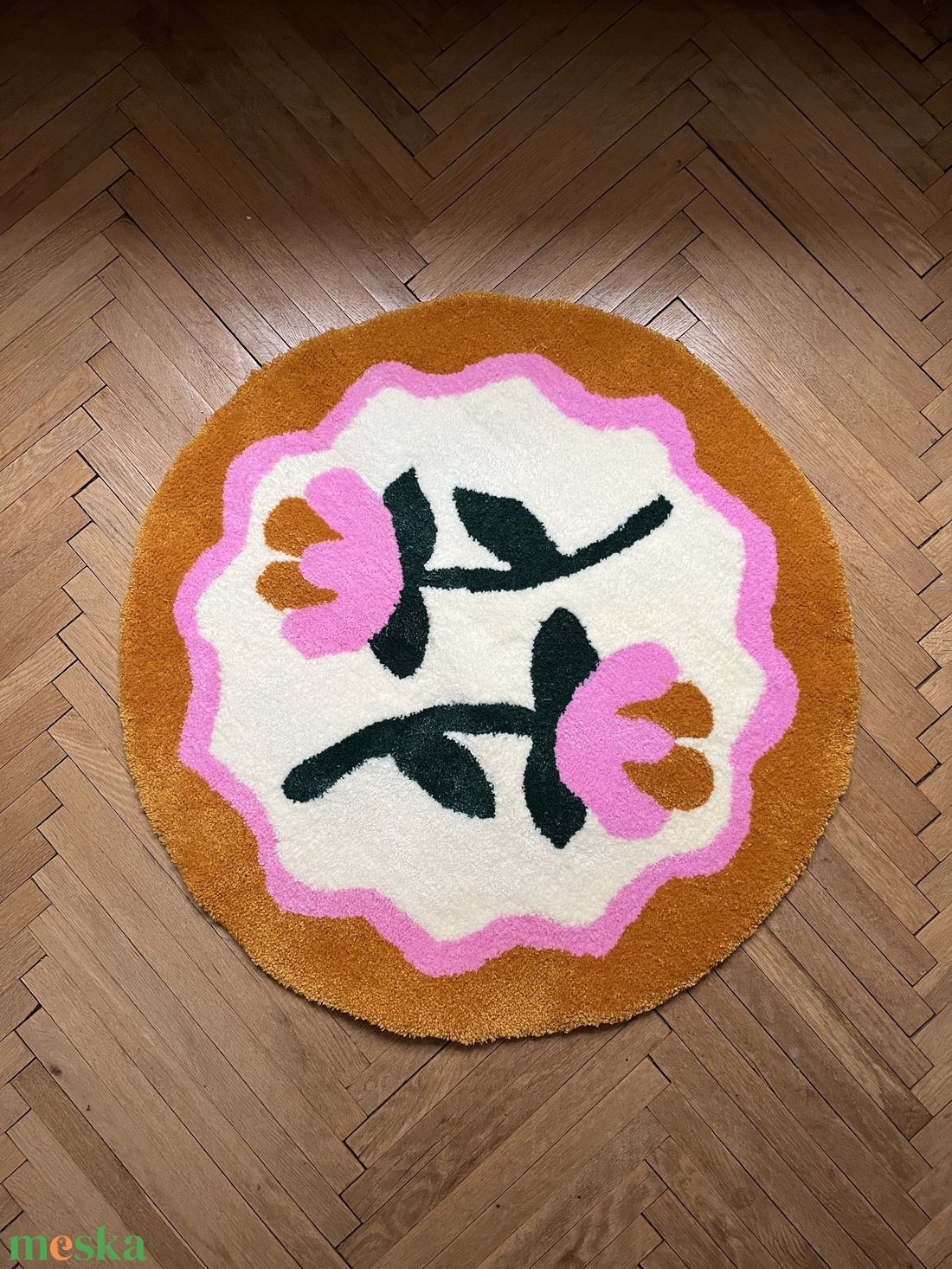 Virágos szőnyeg  - otthon & életmód - lakástextil - szőnyeg - más típusú szőnyeg - Meska.hu