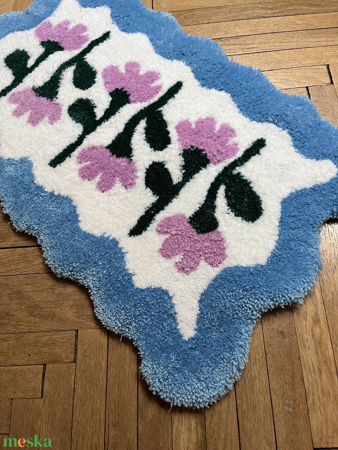 Virágos szőnyeg  - otthon & életmód - lakástextil - szőnyeg - más típusú szőnyeg - Meska.hu