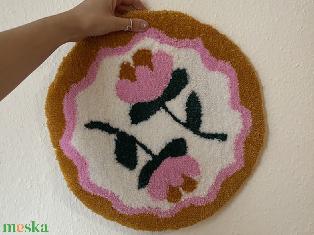 Virágos falidísz - otthon & életmód - lakástextil - szőnyeg - más típusú szőnyeg - Meska.hu