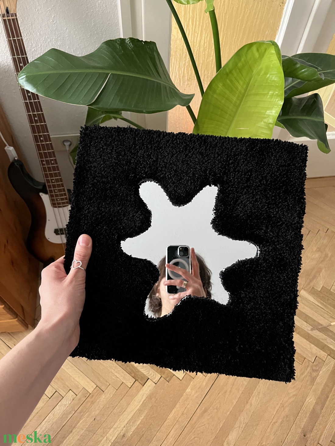 Fekete tükör  - otthon & életmód - dekoráció - tükör - Meska.hu