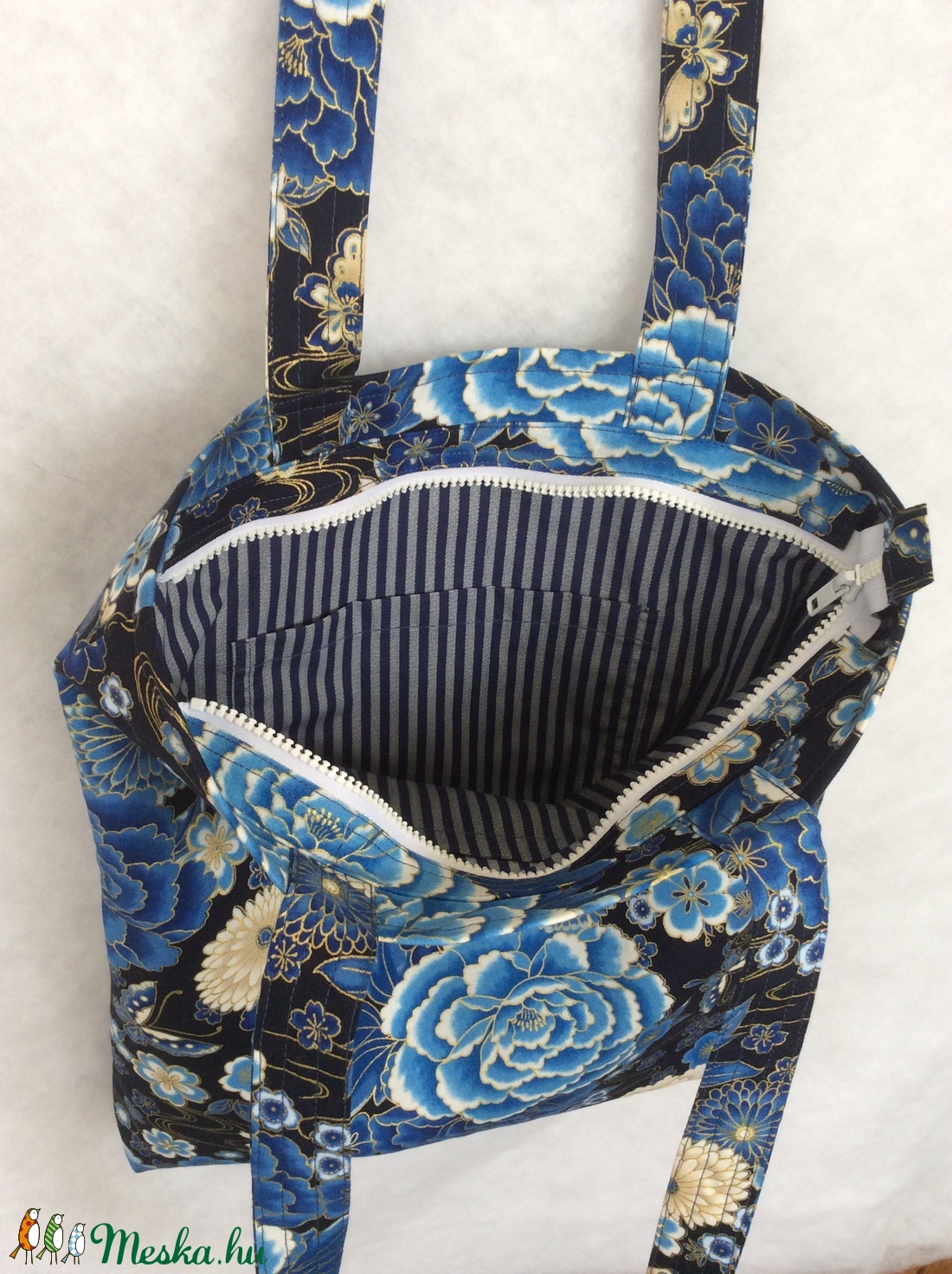Virágos textil válltáska -  - Meska.hu