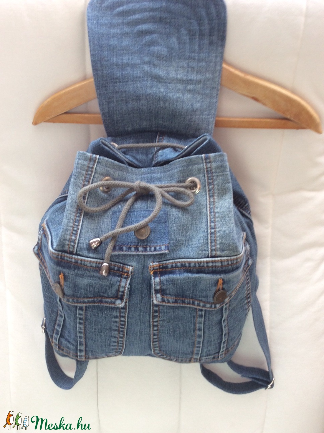Egyedi készítésü farmer hátizsák -  - Meska.hu