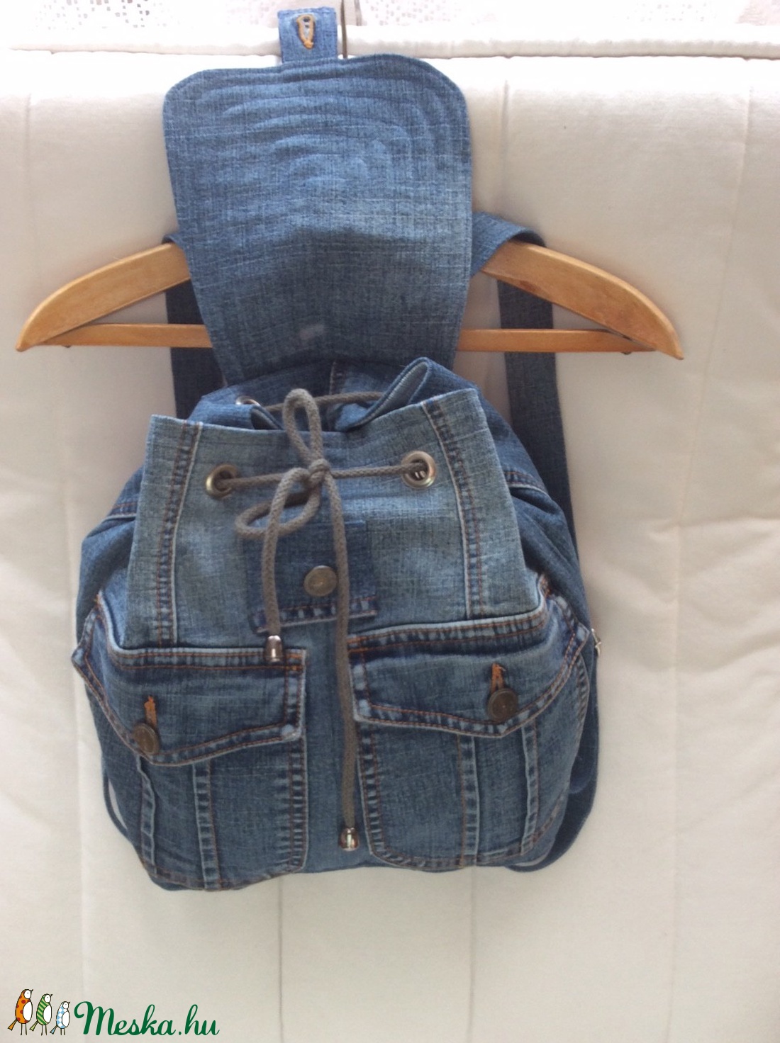 Egyedi készítésü farmer hátizsák -  - Meska.hu