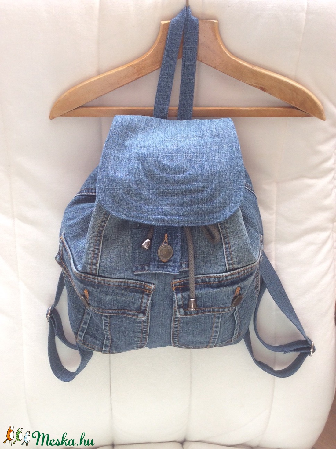 Egyedi készítésü farmer hátizsák -  - Meska.hu