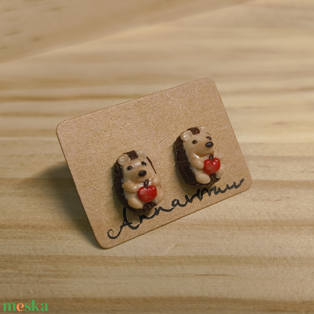 Cuki sünis bedugós fülbevaló - esküvő - ékszer - fülbevaló - Meska.hu