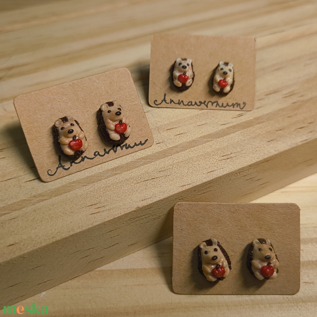 Cuki sünis bedugós fülbevaló - esküvő - ékszer - fülbevaló - Meska.hu