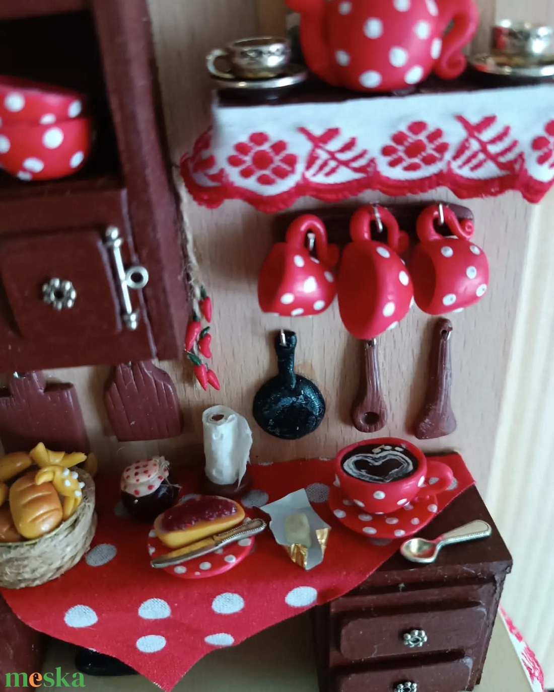 Reggeli a pöttyös konyhában lakásdekor, lakásdekoráció - otthon & életmód - dekoráció - dísztárgy - Meska.hu