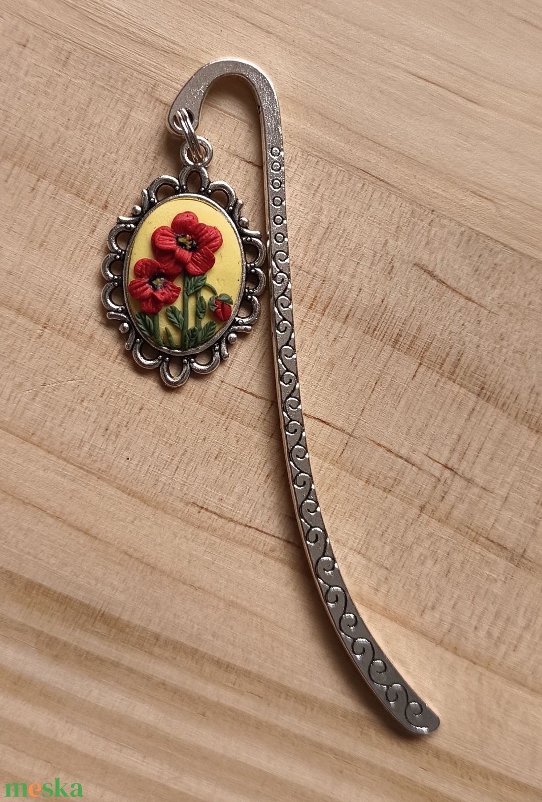 Pipacsos kézműves könyvjelző - könyv & zene - könyvjelző - Meska.hu