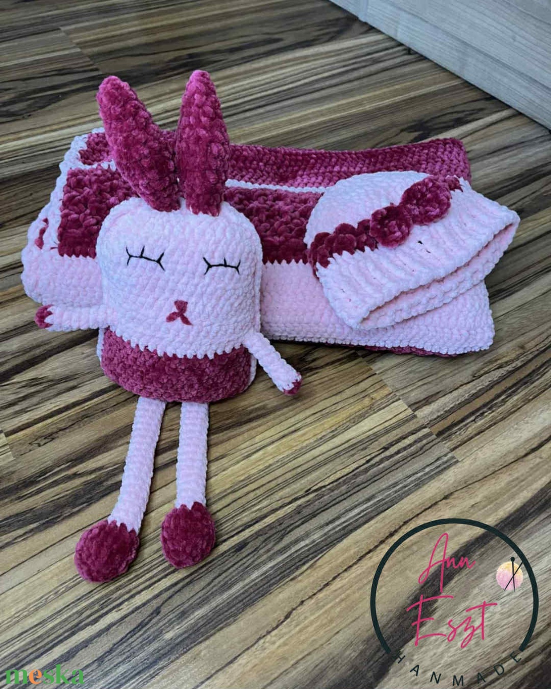 Málnás habcsók babaváró szett. Ajándékozz melegséget, kézzel  készült babatakaró szett - játék & sport - babalátogató ajándékcsomag - Meska.hu