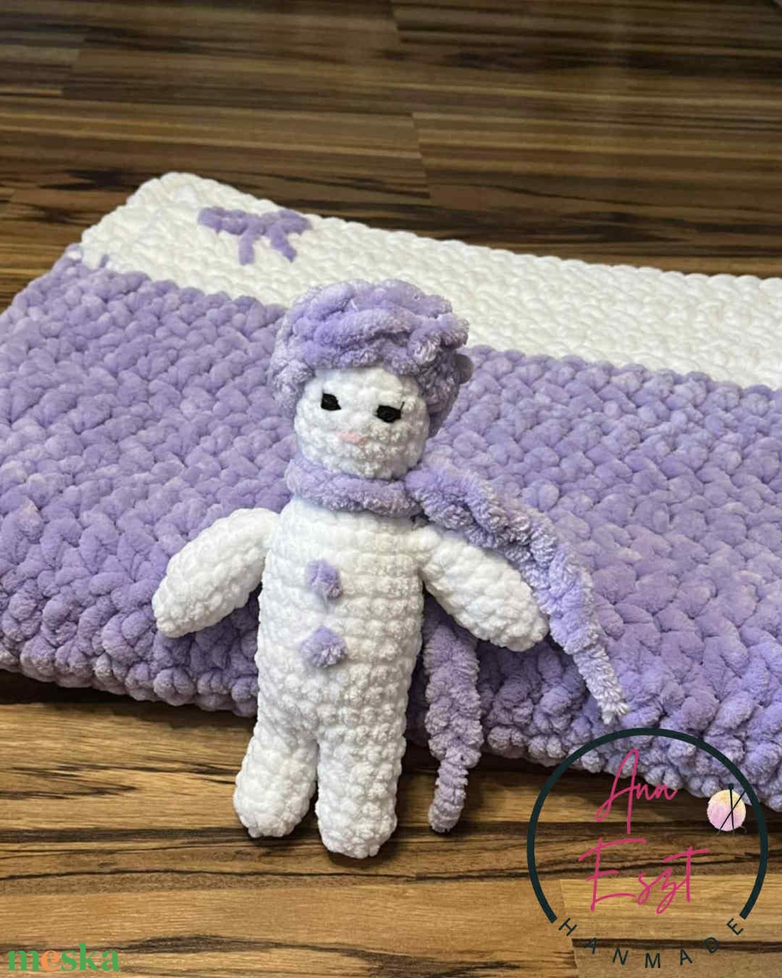  Babatakaró - Lila álom szett, pihe -puha. Egy kis téli varázslat a babaszobában - baba - mama - babaágyneműk - babatakaró, gyerek pléd - Meska.hu