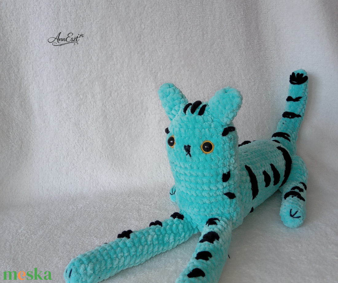 Hupikék cica - baba - mama - baba játékok - szundikendő, alvóka - Meska.hu