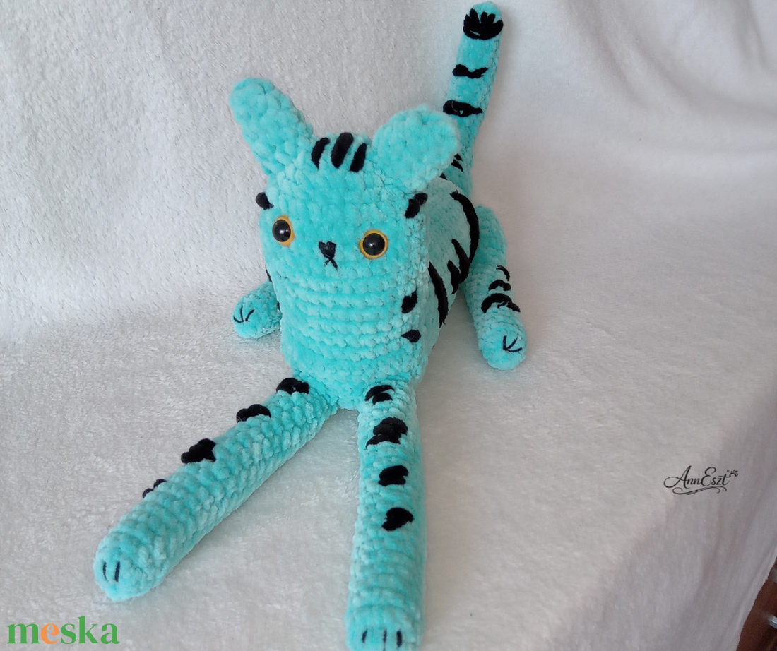 Hupikék cica - baba - mama - baba játékok - szundikendő, alvóka - Meska.hu